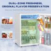 HOMCOM 4.5 Cu.Ft Mini Freezer for Dorm, Reversible Door Refrigerator with Freezer, Wheels, -15.8F to 32F, White