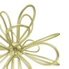 (4 pack) 6in x 6in Contemporary Metal Floral Tabletop Orb, Gold