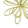 (4 pack) 6in x 6in Contemporary Metal Floral Tabletop Orb, Gold