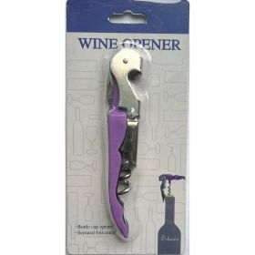 Two-Stage Wine Opener with Foil Cutter – 4.5", Stainless Finish, Multi-Color Options, Dishwasher Safe
